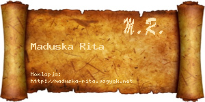 Maduska Rita névjegykártya